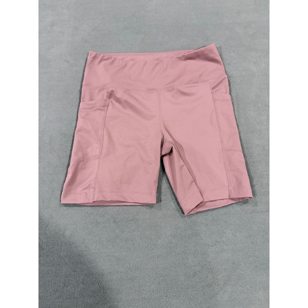 Yogalicious Lux Biker Shorts Womens XL Pink Stretch Athletic Running Workout